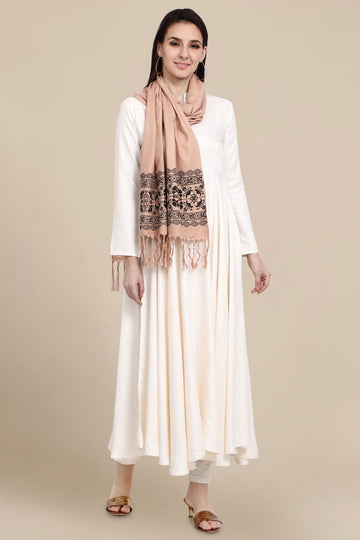Peach Color Pure Viscose Winter Stole